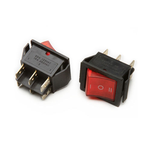 IRS-202-3C red cap rocker switch with led