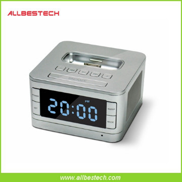 Radio Alarm Clock Docking Station Speaker for iPhone5S/5C/iPad Mini