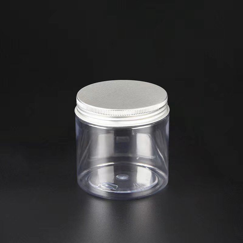 plastic cosmetic cream jar with screw lid