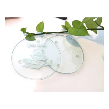 Hochwertige Glas Untersetzer mit Blumendrucken: runde und quadratische Leerzeichen des Herstellers