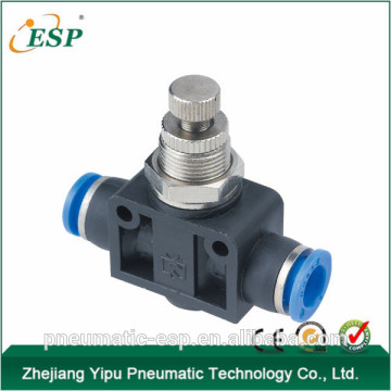 China pneumatic union straight speed controller plastic fittings