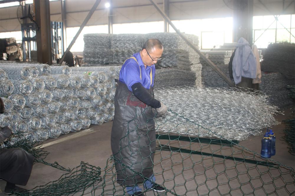 malla de alambre de gabion para protección por carretera