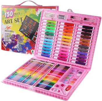 Art Exploration Kit: 150-Piece Art Set for School Children Including Color Pencils and Supplies