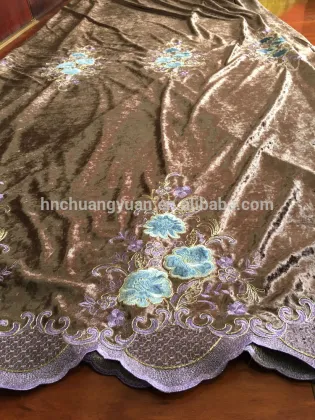 hot sale UK market 280cm width curtain Embroidery velvet