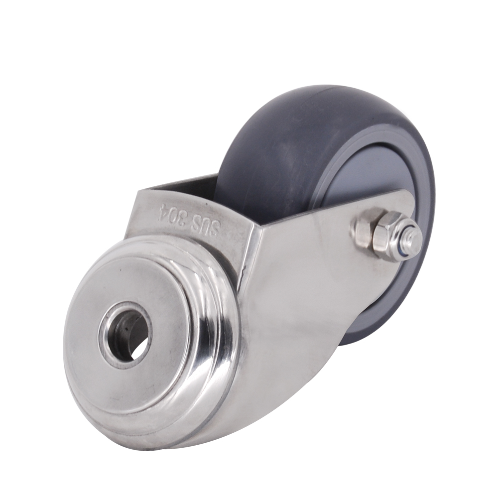 Bolt Hole 3 inch Xoay TPR Caster