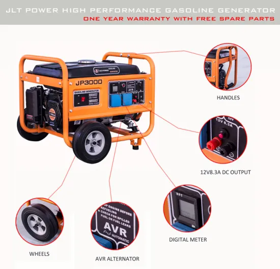 JLT Power 2 kw Small Portable Gasoline Generator Price
