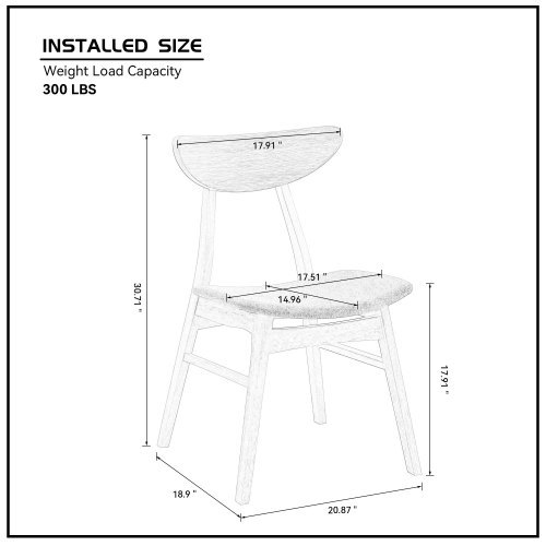 Modern Soft Upholstered Kitchen Side Chairs