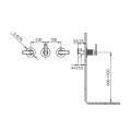 Sazkirina Sazkirinê ya Brass Double Lever Mixer