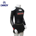 Custom Dandy Murah Hitam dan Merah Gadis Remaja Pemuda Cheerleading Outfits