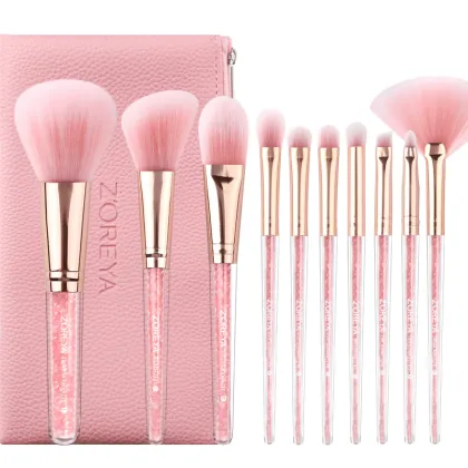 Pink makeup tool 10pcs make up brush set