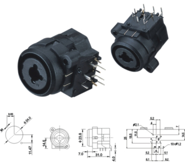 XLR Canon Connectors for VCD and DVD