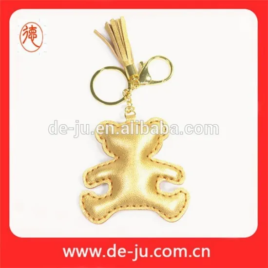Personalized Design Golden Bear As DIY Key Chain