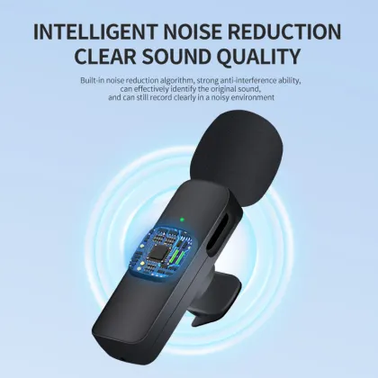 Plug-and-Play Wireless Lapel Lavalier Microphone with Auto-sync for USB-C Android Phones