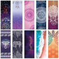 Printed sports towel microfiber yoga mat towel non-slip