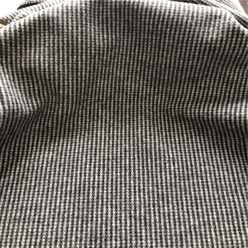 molleton tricoté jacquard de polyester brossé pour manteau