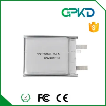 rechargeable Lithium battery manufacturer 503759 3.7V 1200mAh lipo battery