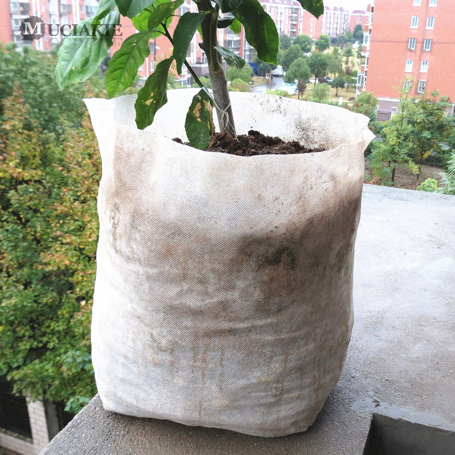 100/50PCS Seedling Plants Nursery Bags Organic Biodegradable Grow Bags Fabric Eco-friendly Ventilate Growing Planting Bags