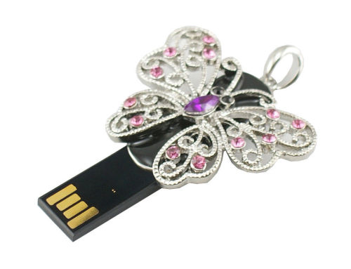 Butterfly Shaped Jewelry Usb Flash Drive Stick 2gb 4gb