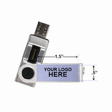 Fingerprint Reader with OEM USB Flash Drive, Spring Loaded Connector, Various Colors Available