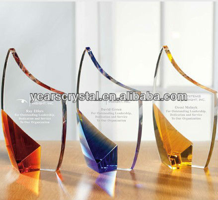 New arrival abstraction crystal glass award and trophy(R-2215)