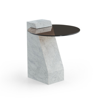 Natural marble side table