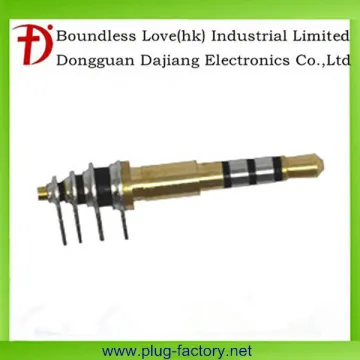 Dajiang Electronics Industrial 2.5mm 4 pole pcb plug nickel /gold plated