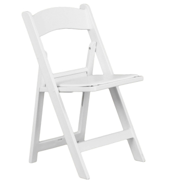 Modern Solid Wood Folding White Chair for Wedding, Garden, Restaurant and Hotel Use - For Sale