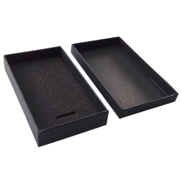 Nice handcraft black two pieces box with foam