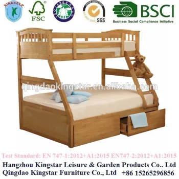wood children bunk bed