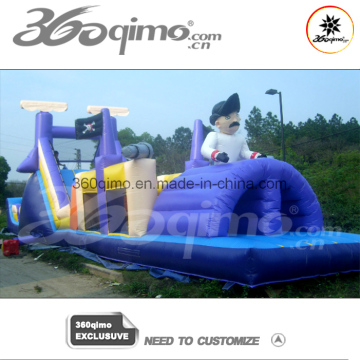Inflatable Blue Pirate Obstacle Course (BMOT68)