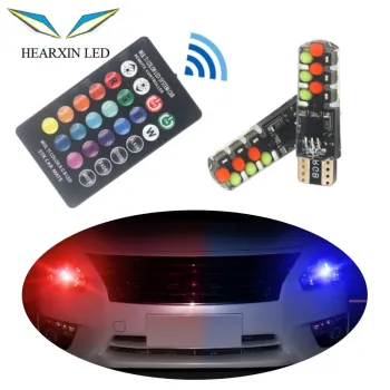 COB CANBUS T10 W5W RGB LED Bulb with Remote Control for Car Interior Lighting