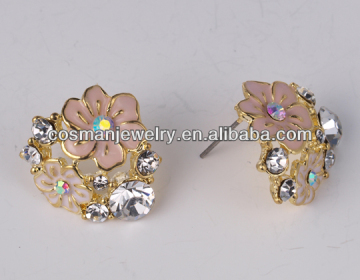 Alloy Flower shape Crystal Ring