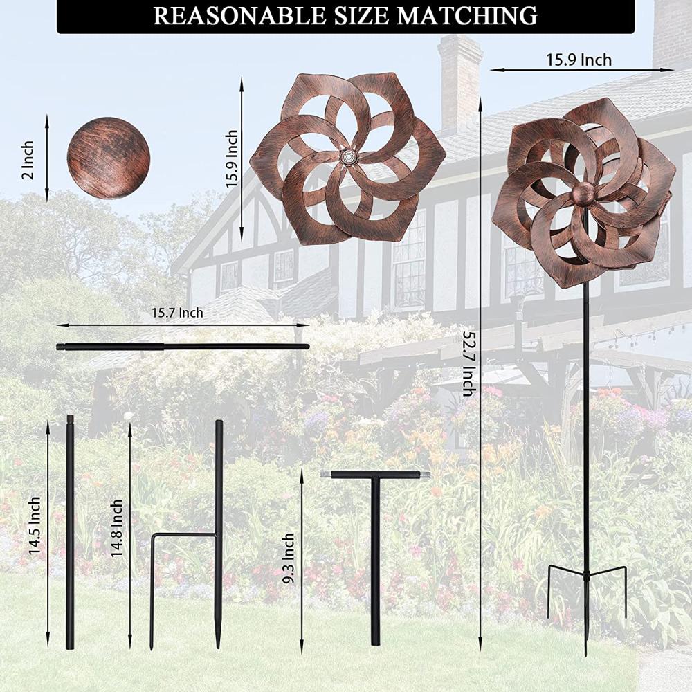 Brown Retro Garden Wind Spinner