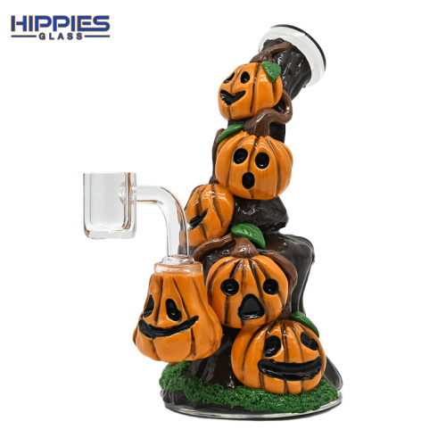 Hand Painted Dab Rigs with Ghost pumpkin tree