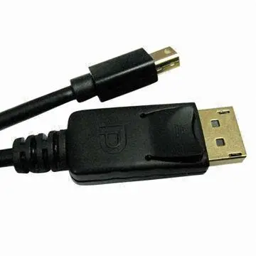 Display Port 20-pin Male to Male Cable with Gold-/Nickel-plated Connector