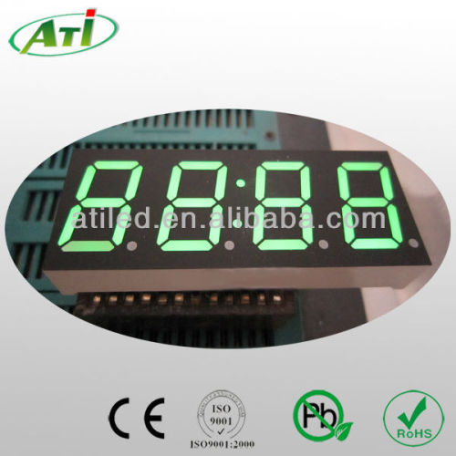 0.28 inch pure green four digit 7 segment LED display, 4 digit LED