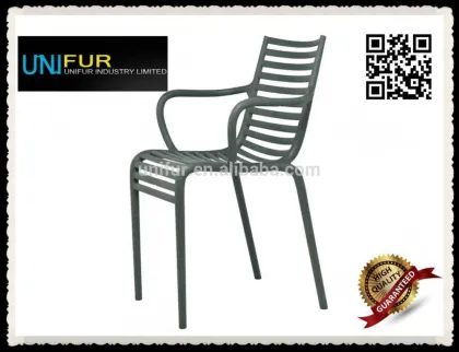 Replica Philippe Starck stackable armrest driade pipe armchair with horizontal element