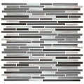 300*300mm Strip shape Glass Stone Mosaic Tiles