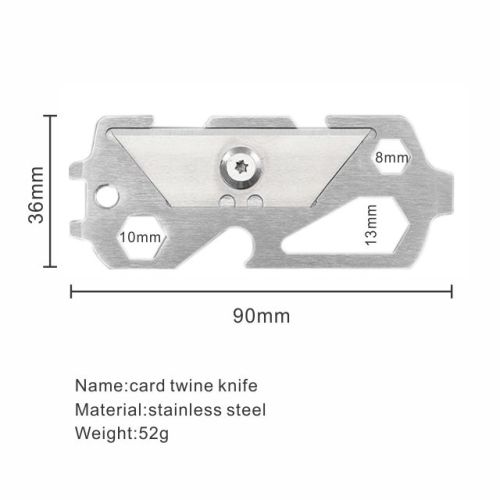 Ferramenta de utilidade de bolso Cutter de corda EDC de aço inoxidável