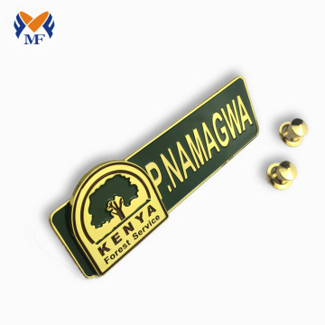 Metal Logo Custom Name Badge Pin For School