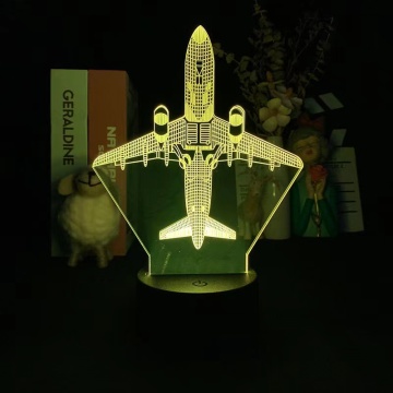 Lumière nocturne holographique 3D: une lampe stéréo visuelle à LED de l'avion