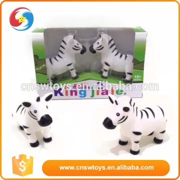 Non-toxic children toy mini two rubber animal zebra toy