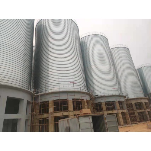 Silo aus verzinktem Stahl zur Getreidespeicherung