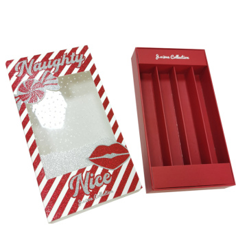 Drawer Cosmetic Box Lip Gloss Packaging with Glittering