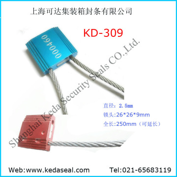 High security Retractable Aluminium Cable Seal KD-309 Cable lock