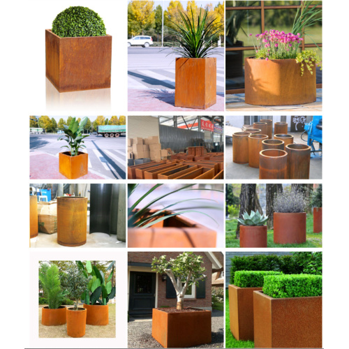 Outdoor Perforated Corten Planter