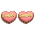 Colorful Sweet Heart Biscuits Resin Decoration Craft Falt back Cabochon Scrapbooking Hair bow Center Embellishments DIY