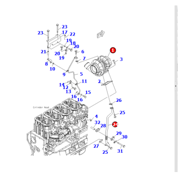 Excavator parts TUBE 6245-51-8120 FOR PC1250-8