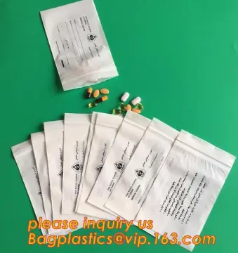 sealing plastic disposable medical pill ziplock bags, pill packaging bags, plastic ziplock pill bag