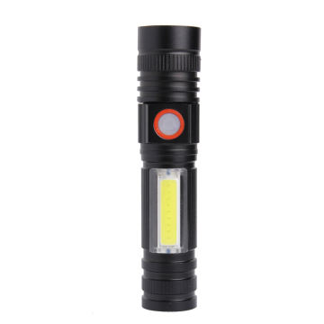 Aluminum LED Flashlight with Tail Magnet and Zoom Function